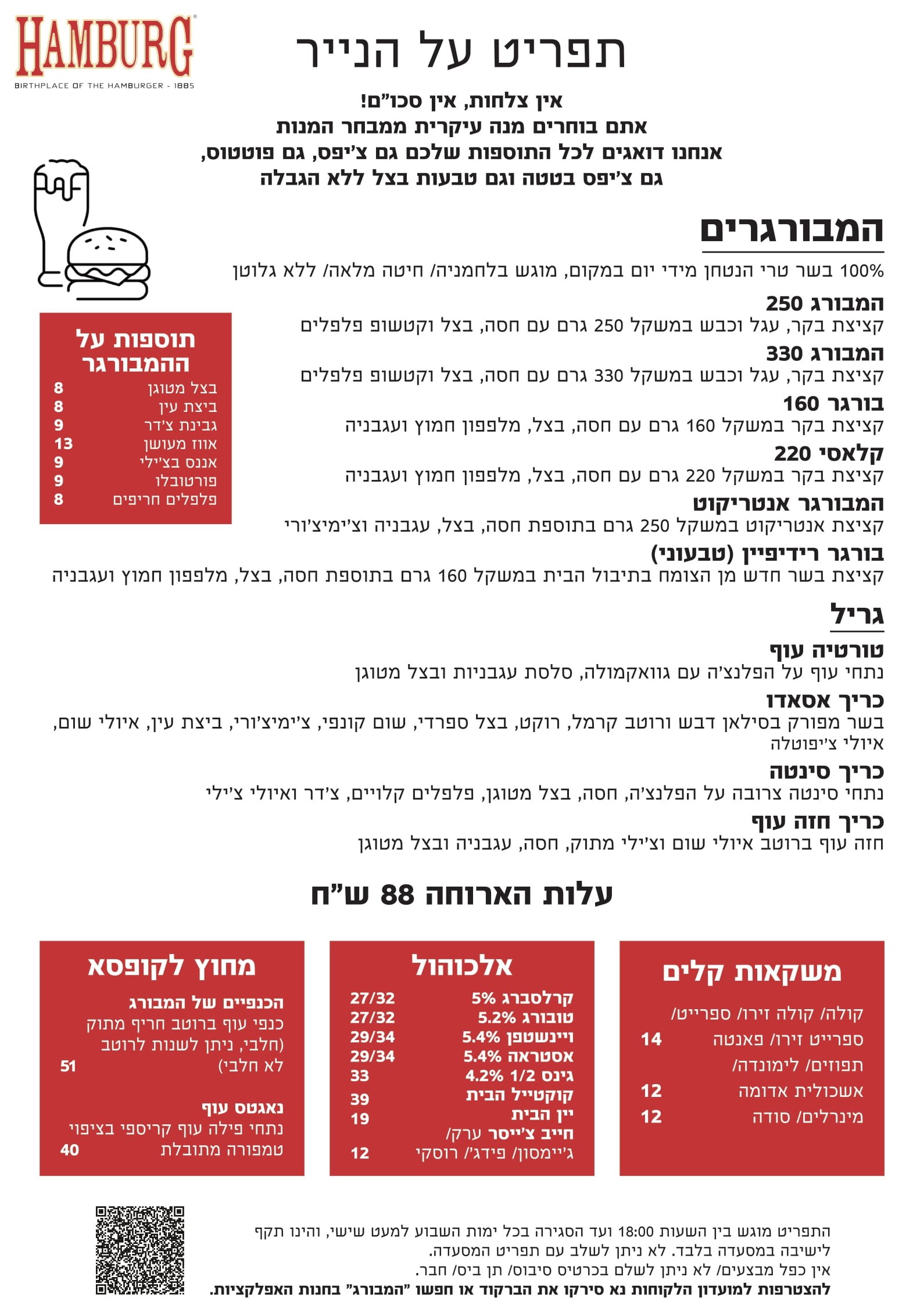 תפריט על הנייר 2025