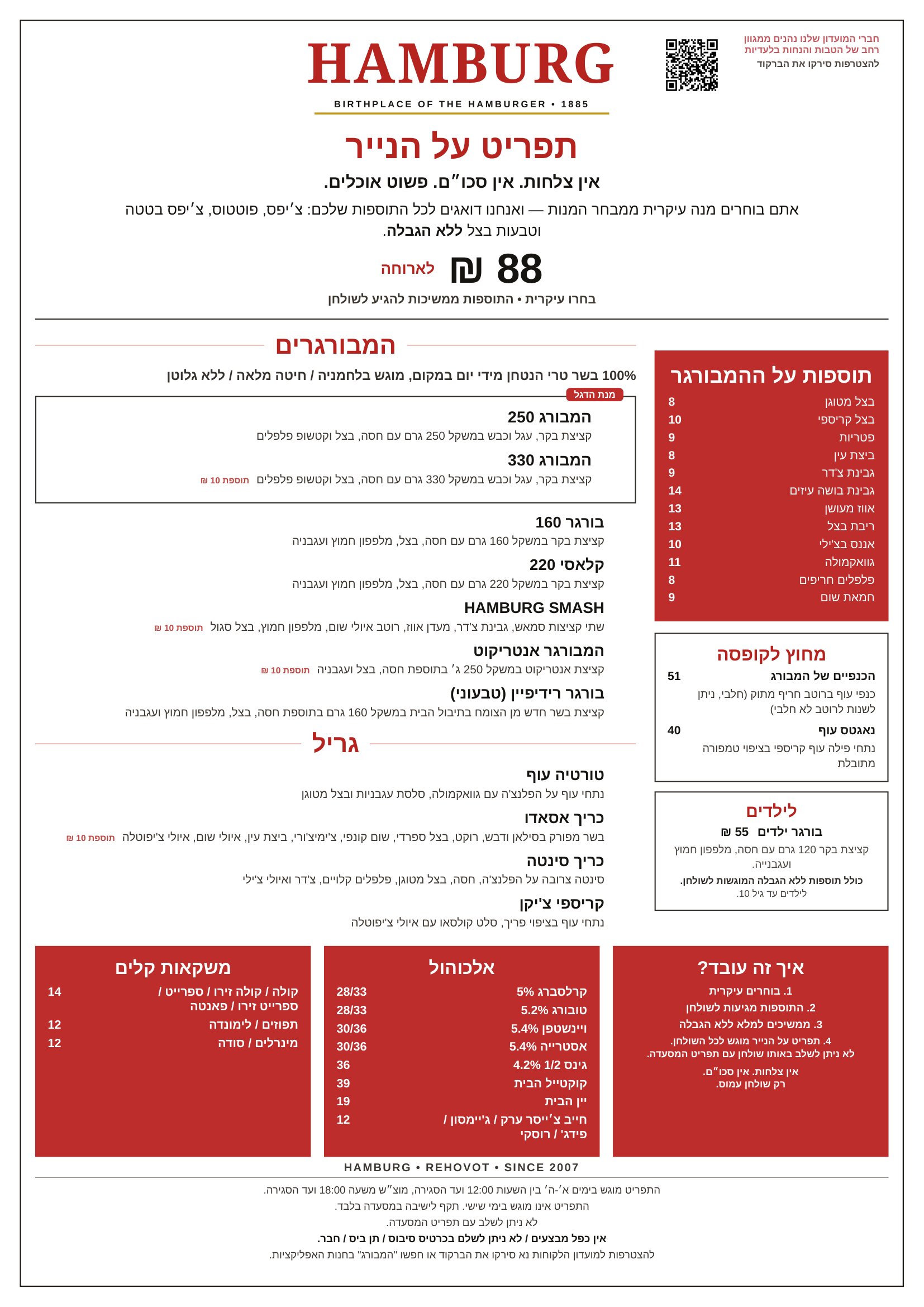 תפריט על הנייר 2026